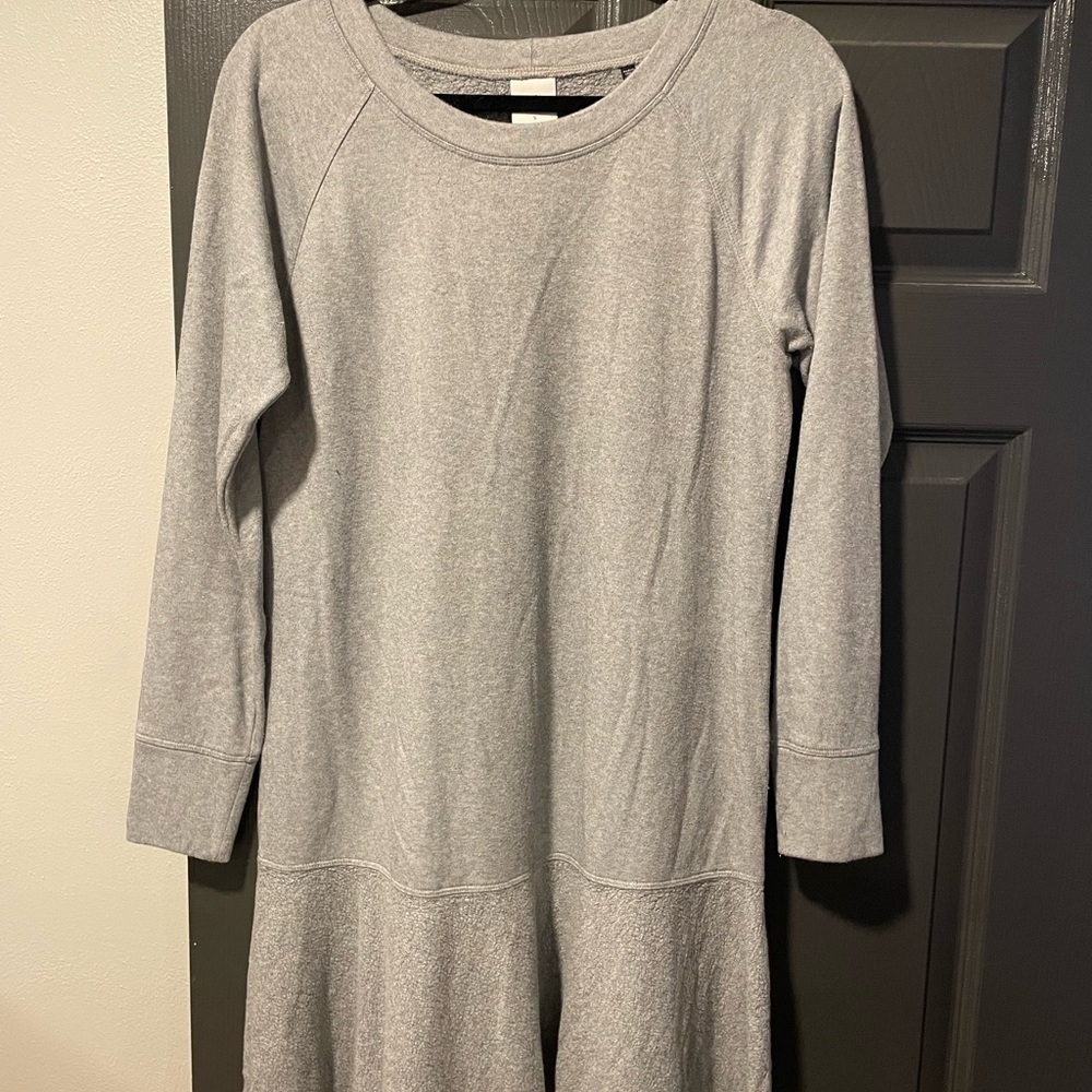 CAbi Gray Long Sleeve Midi Dress
